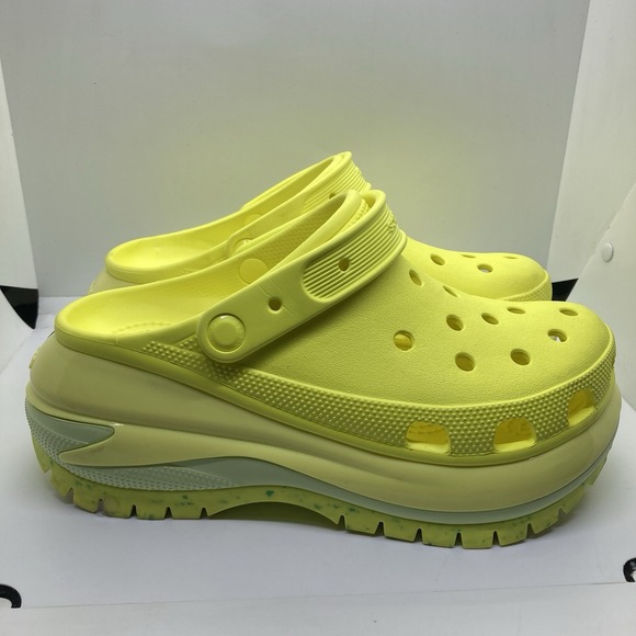 Crocs Classic Mega Crush Clog Womens 10 Platform SlipOn Sandal Yellow Mens 8 - Picture 4 of 11